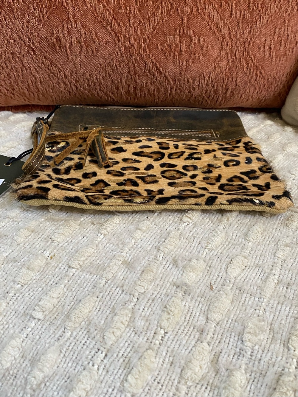 {Myra Bag} NWT Leopard Hair Wristlet - Picture 5 of 7